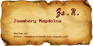 Zsembery Magdolna névjegykártya