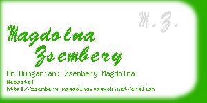 magdolna zsembery business card